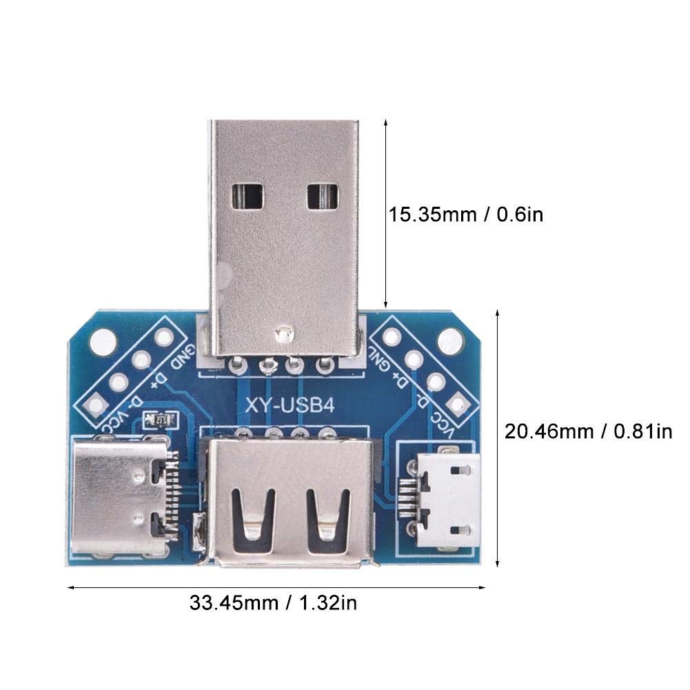 Amazon.co.jp: 5個入り USBアダプター オス-メス USB-DIP